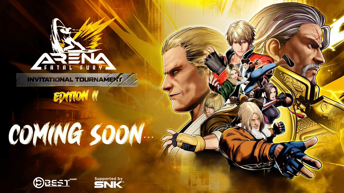[COMING SOON]

Gamers &amp; eSports Fans 

Here We Go With Another Upcoming Epic Showdown 🥊🎮💥

Prepare Yourselves…
FOR THE 2nd EDITION OF FATAL FURY ARENA 🐺🕹️🔥

Event Supported By <a href="/snk_esports_hub/">SNK Esports Hub</a> 

#FFAII #ComingSoon
#COGA #EsportsInAfrica #BESTCORP