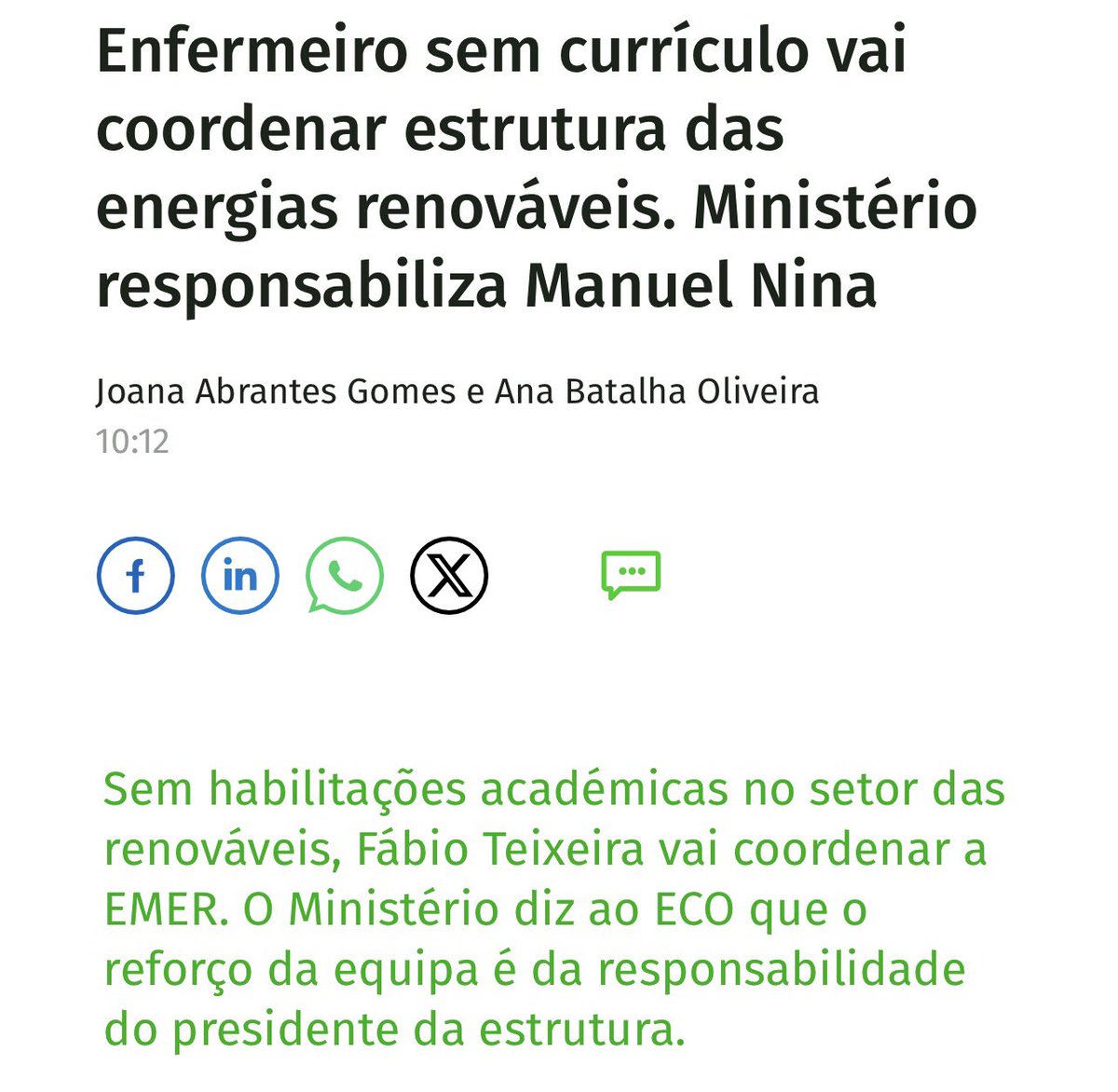 …e porque não, como coordenador do Ministério da Saúde ?! 😎

eco.sapo.pt/2026/02/11/enf…