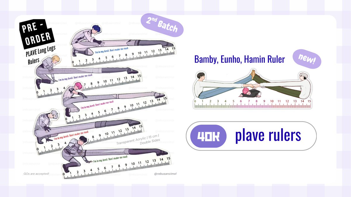 rebusancimol's tweet photo. 💫 plv merch po is open!

items:
• Hamgeung standee 🖤❤️
• Yenoye standee 💙💜💙 
• Ruler
• Carabiner
(close po: march 5)

Links:
🇮🇩 https://t.co/8rNjzmvBfR
🌎 https://t.co/3vaXXiYz7m
GO's are accepted!

⭐ GA: ♡ + rt + reply with an item u want (winner announced on Feb 21) https://t.co/D8YaIFQ33x
