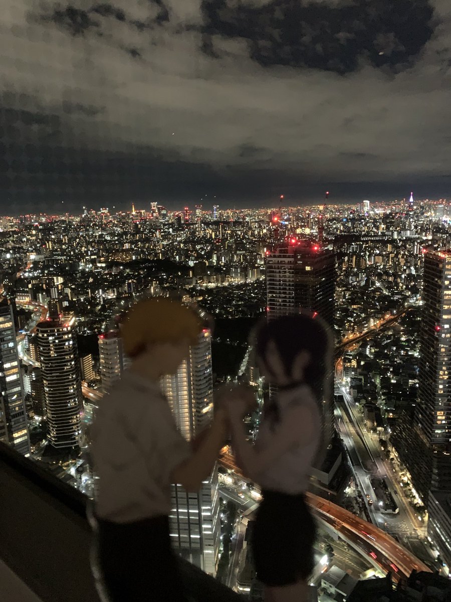 せっかくなのでサンシャイン60の展望台にも登ってきました〜
聖地である東京タワーも見えて最高の眺めだったけど、なんか夜景を見てると胸がギュッとなるんよね……