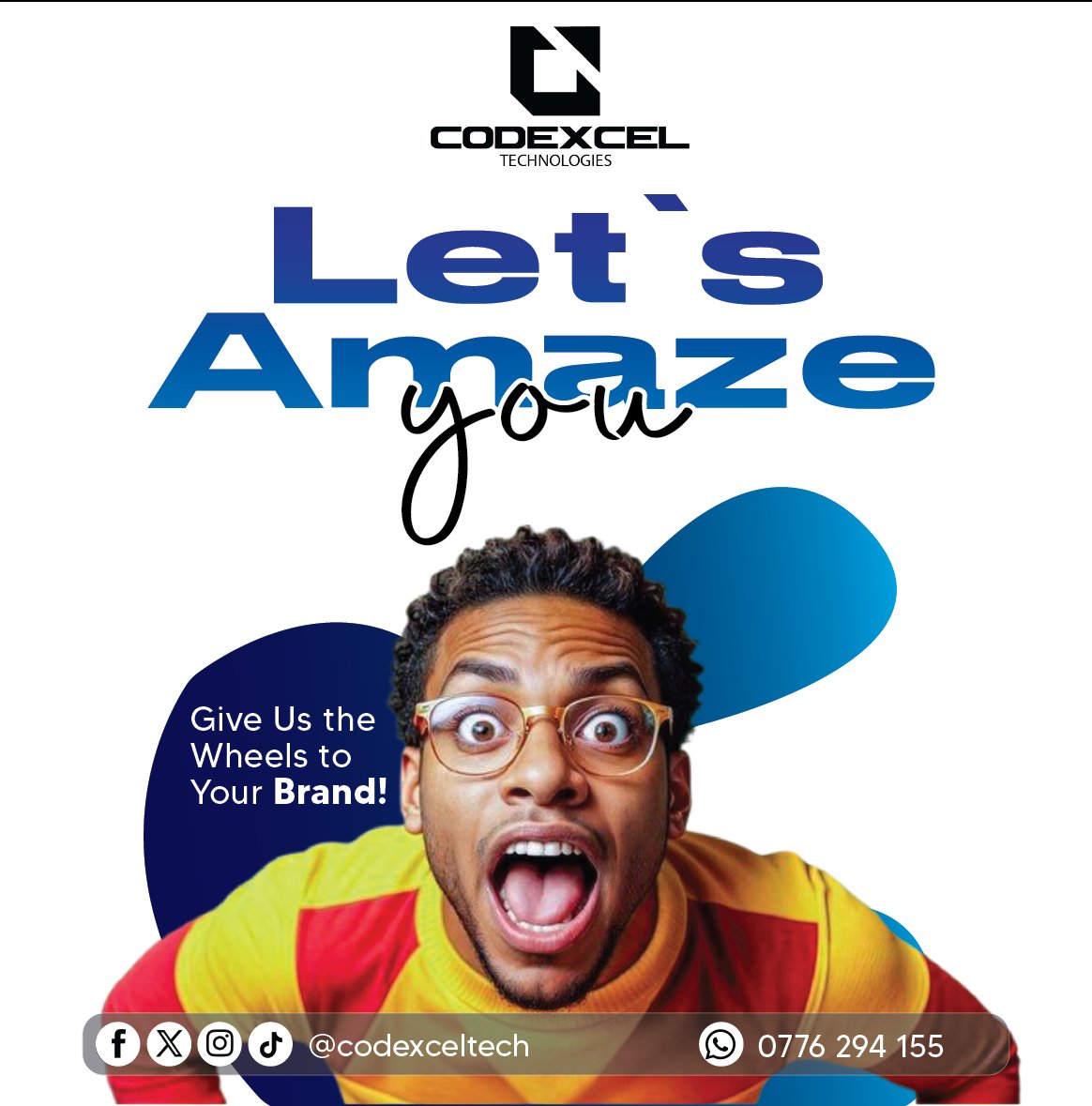 codexceltech's tweet photo. Let's Amaze You with Codexcel Technologies! 🚀 Boost your brand with our Digital Marketing, Graphic Design &amp; Branding services. Give us the wheels to your brand! 📲 0776 294 155 @codexceltech #digitalmarketing #graphicdesign #branding #CodexcelTech #ZimTech https://t.co/raoKGG3x7W