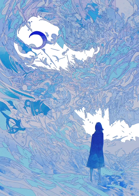 #私はこういう絵を描いています 空想の世界を描きます