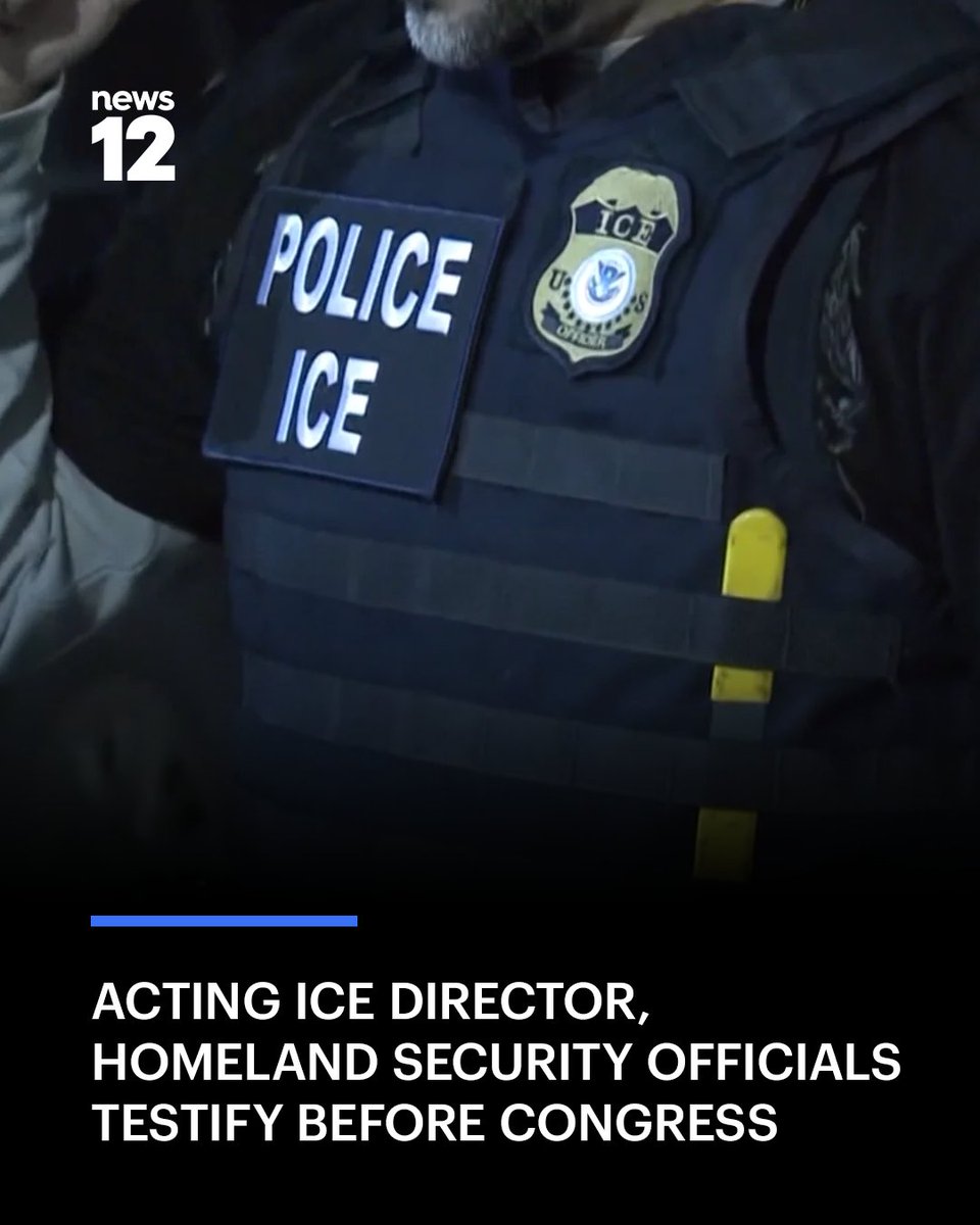 News12LI's tweet photo. DHS OVERSIGHT: The heads of ICE and Homeland Security testified before the House Homeland Security Committee, led by Bayport Rep. Andrew Garbarino, amid growing calls for oversight.
READ MORE: https://t.co/ObqYZA0IFk
#News12LI #Longisland #Bayport #ICE https://t.co/Wu7jOFHNx7