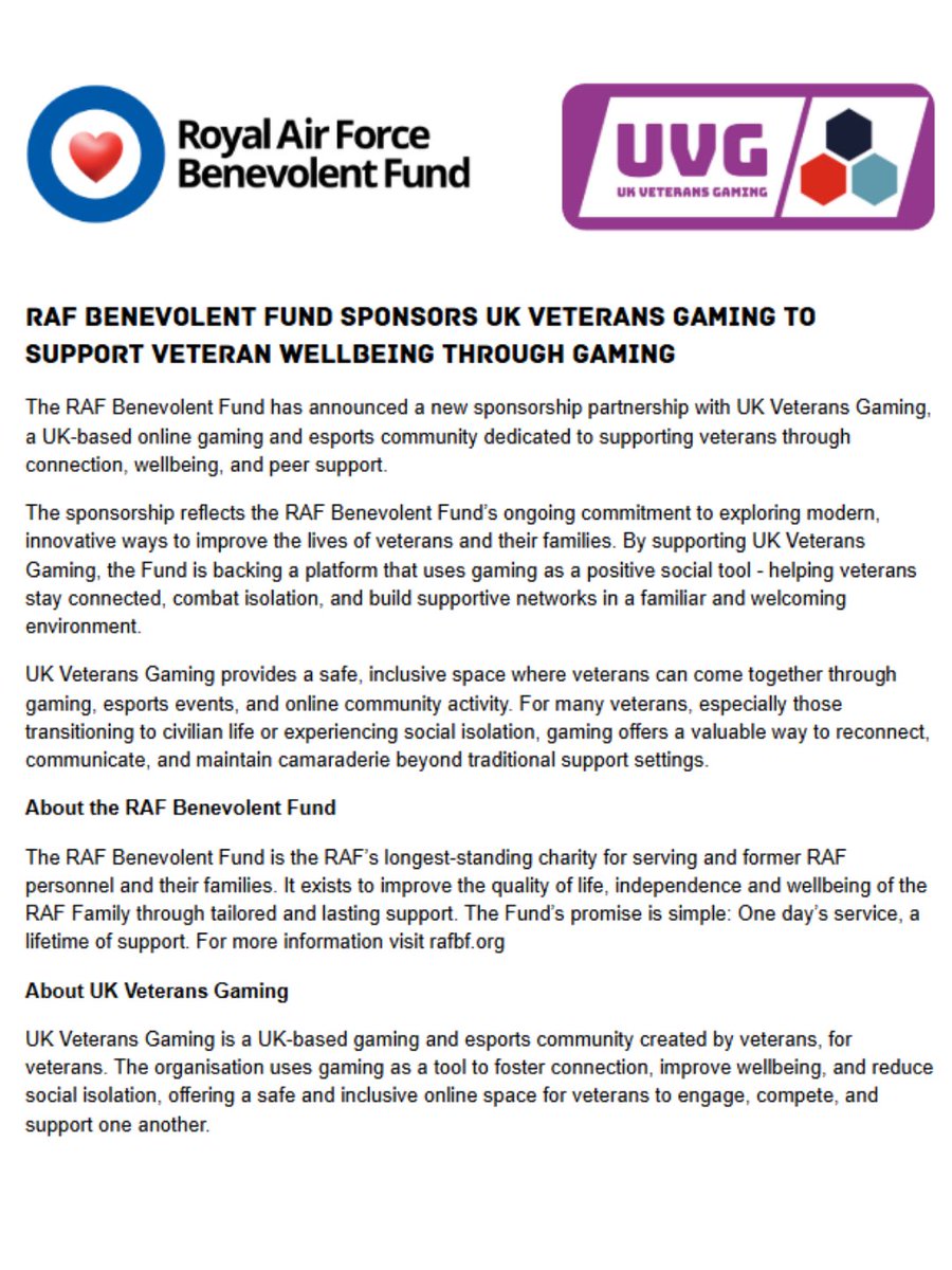 UK Veterans Gaming 🇬🇧 tweet media