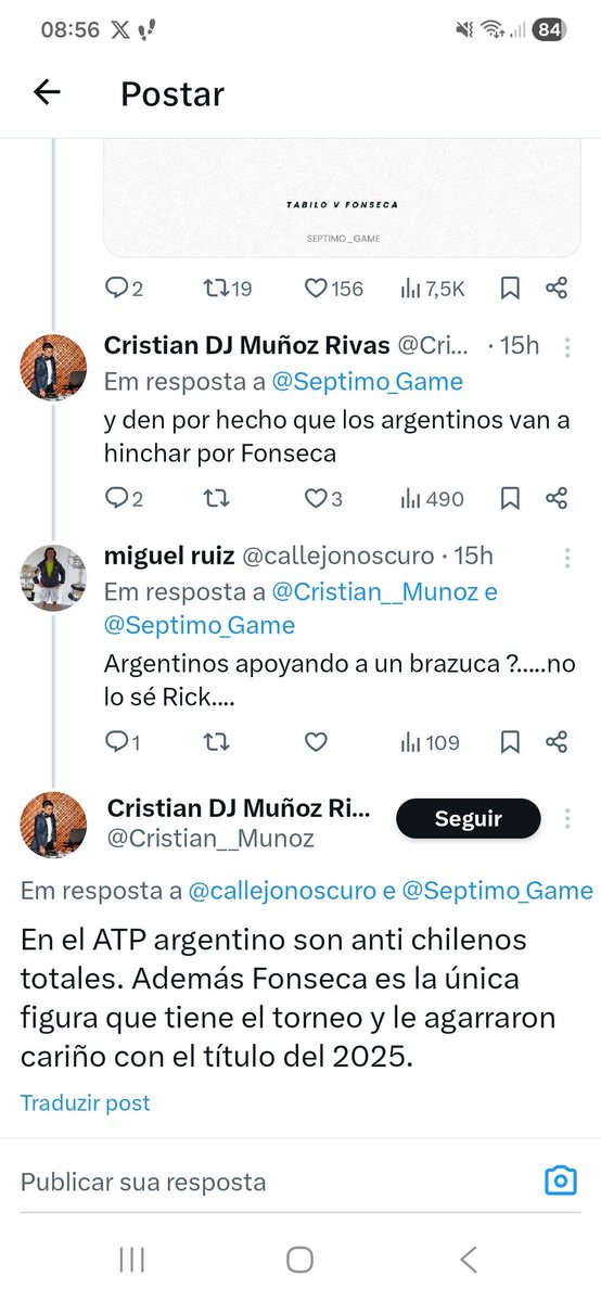 Se tem uma coisa que João Fonseca nao precisa é de torcida emprestada. Alguém avisa esses por favor.