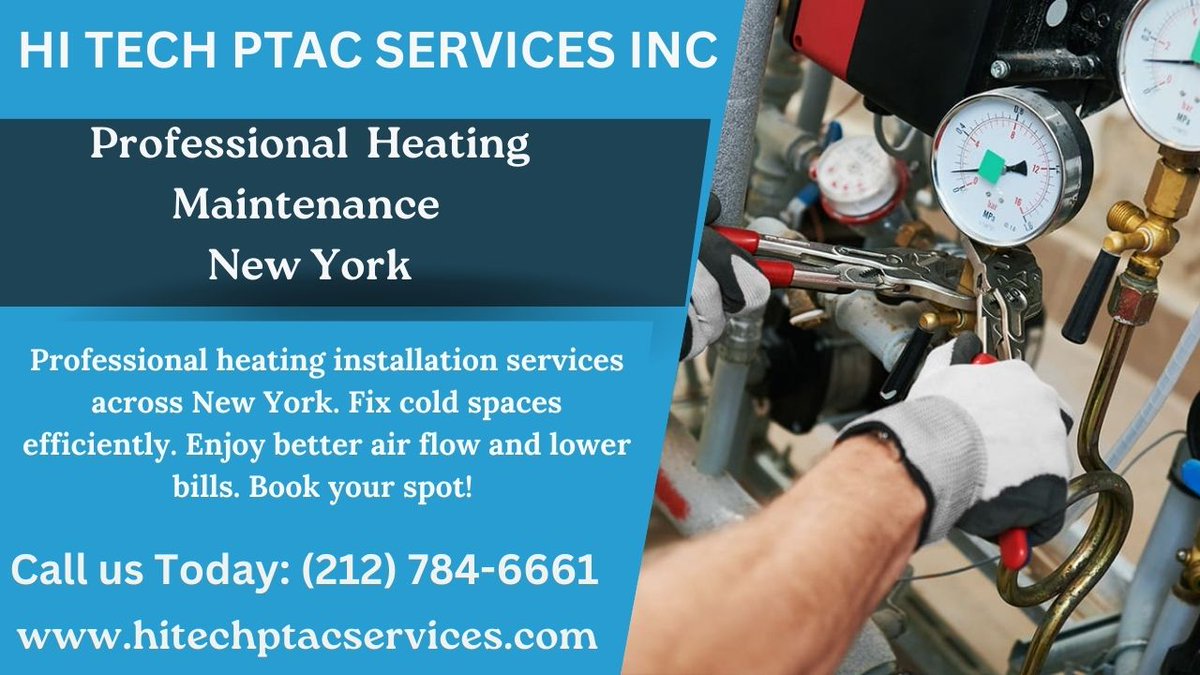 ptacservicesinc's tweet photo. Trusted heating maintenance in New York City. Inspections, cleaning, and performance testing prevent emergencies and ensure reliable comfort all winter.
Call us today: (212) 784-6661 or visit https://t.co/wY4lttKFxY, #Home, #HomeHeat, #HomeHeating, #ZoneHeating, #StayWarm https://t.co/hMd6V5nowt