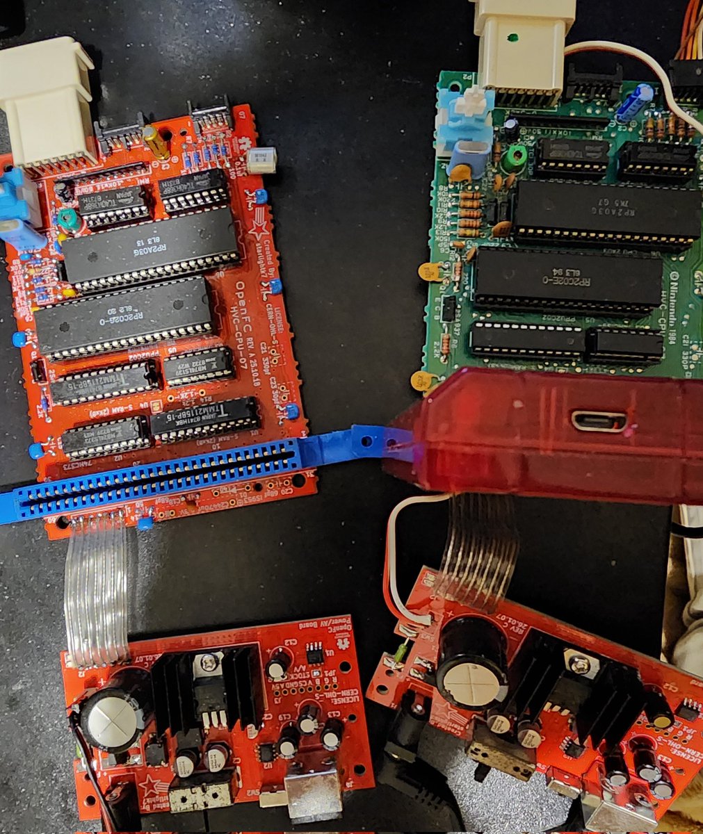 Well, #OpenFC has finished with it's comparative evaluation with stock. It passed MDFourier testing &amp; I've done a lot of video captures as well.

Faithful repro, but much improved audio &amp; video without any bypass mods. Will be announcing release date and results soon 😄 #Famicom