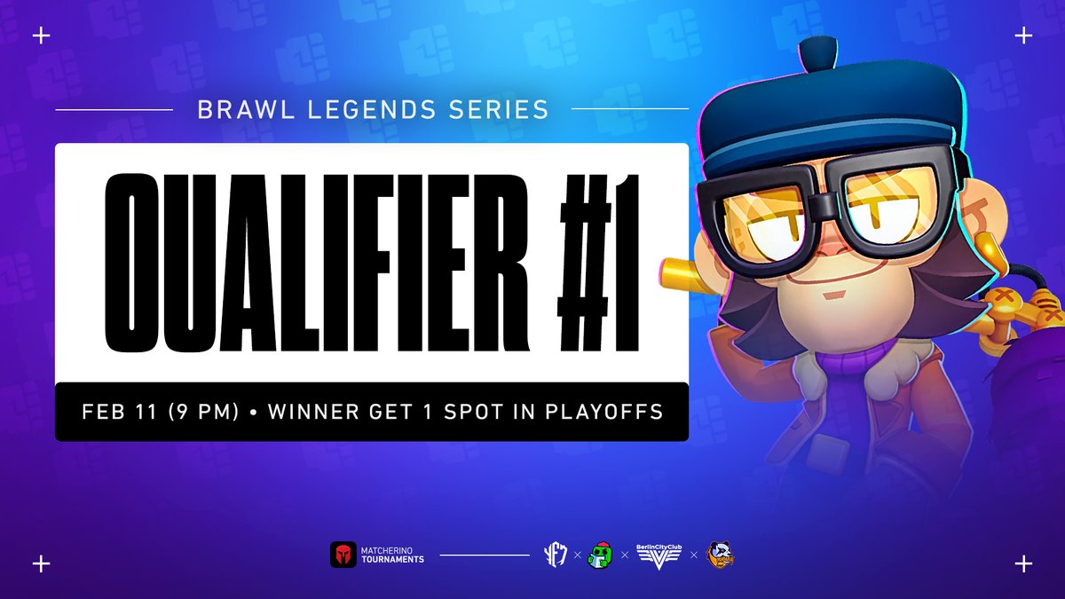 Brawl Legends Series - Qualifier #1 starts TODAY! 🔥

You can find all the details on Matcherino, or check Liquipedia for MORE! 👇

Matcherino: matcherino.com/supercell/tour… 📌

Liquipedia: liquipedia.net/brawlstars/Bra… 📌

We encourage you to join our future BLS Qualifiers, you’ll have a
