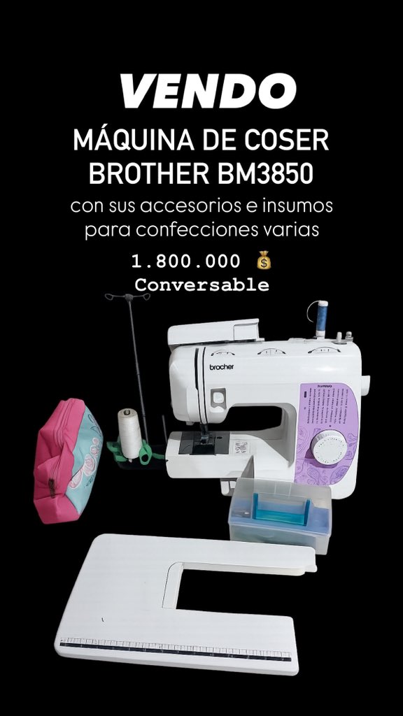 ppint19's tweet photo. Me ayudan con un RT 🙌🏼 
Vendo Máquina de coser Brother BM3850 
Precio conversable https://t.co/vDOywbs4Dl