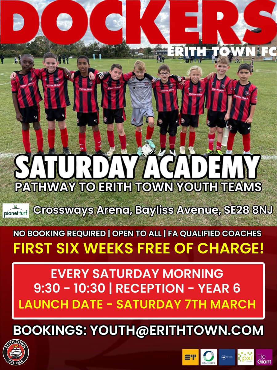 🛣️ | #DockersPathway

Our weekend community football sessions are back, and for our first six weeks it’s 🆓 of charge!

With our first weekend being Saturday 7th March, get to the #PlanetTurf Crossways Arena and get on the #DockersPathway!

#UpTheDockers | #DockersPathway