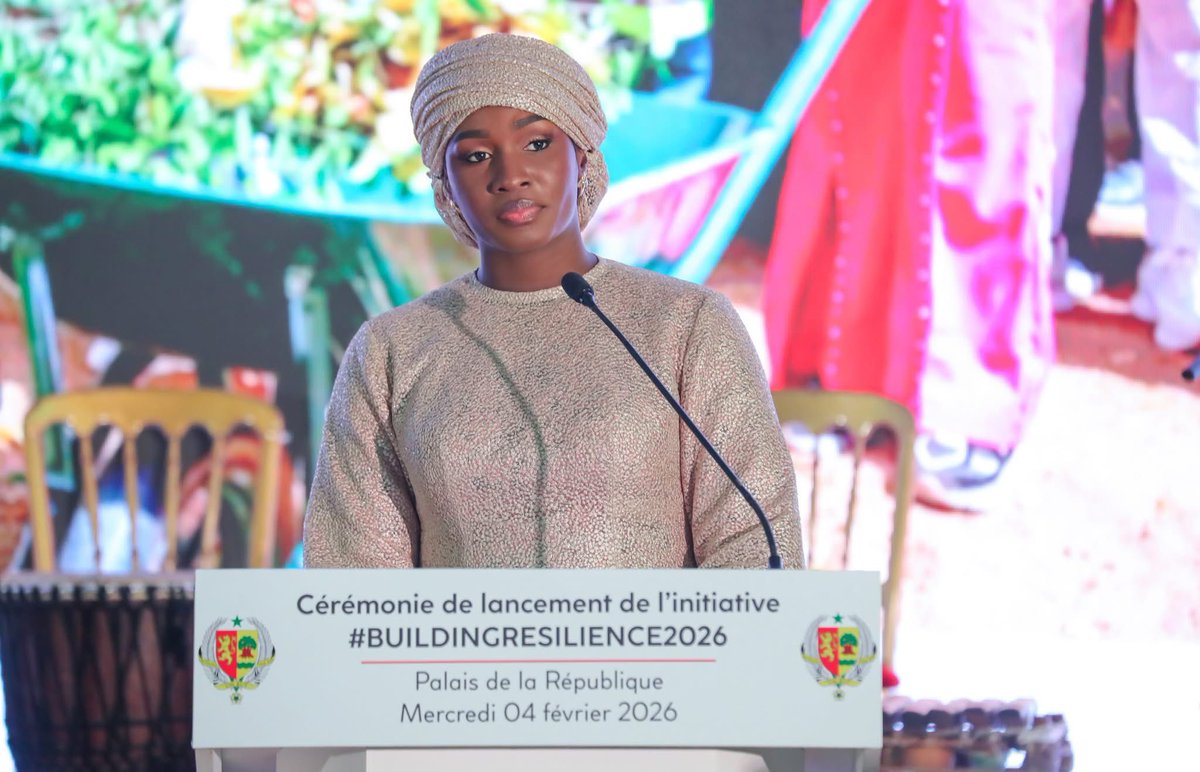 AFirstLadies's tweet photo. Mme Marie Khone FAYE, Première Dame du Sénégal, a lancé au Palais de la République la campagne #BuildingResilience2026, portée par l’@OAFLAD . 
Objectif : renforcer la résilience des #femmes et des filles face au climat et aux crises. #Autonomisation #FirstLadies
@PR_Senegal https://t.co/ffa0jN6X5m
