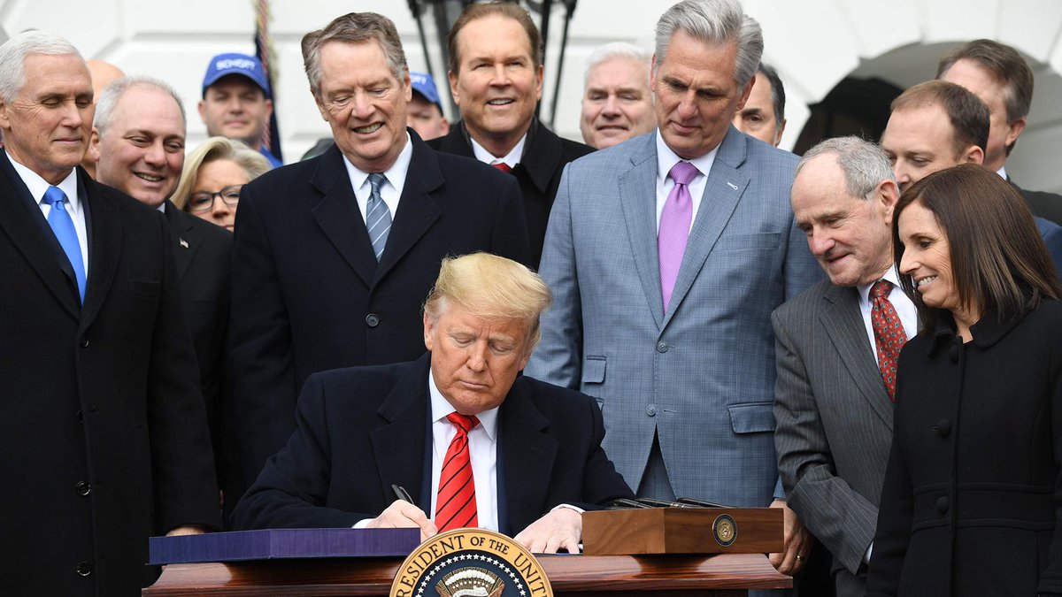 DeItaone's tweet photo. TRUMP CONSIDERS QUITTING HIS OWN TRADE DEAL

President Donald Trump is privately weighing whether to exit the US-Mexico-Canada Agreement (USMCA), the trade pact he signed during his first term, according to people familiar with the matter.

He has asked aides why he shouldn’t withdraw, though he has not made a final decision. White House and trade officials say he is keeping options open while seeking tougher terms, including stronger rules of origin, labor protections and safeguards against dumping.

The agreement faces a mandatory review by July 1. If renewed, it would last another 16 years. If not, it could trigger annual reviews or a full withdrawal with six months’ notice.

Trump has already increased pressure on Canada and Mexico with tariff threats and trade disputes. Any U.S. exit would disrupt roughly $2 trillion in annual trade and could trigger retaliation, raising costs for businesses and consumers.

While Trump has recently called the pact “irrelevant,” he has also previously praised it and suggested he may use the threat of withdrawal as leverage rather than actually leaving.