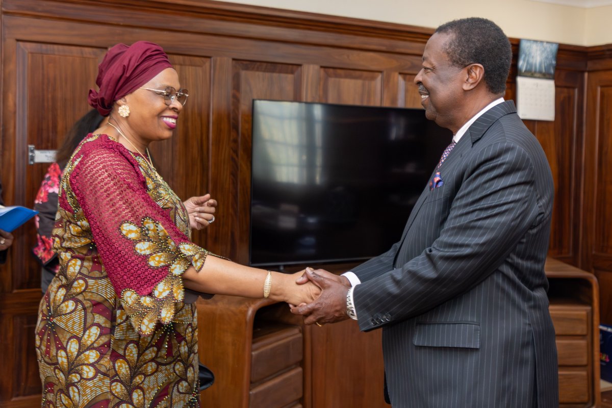 AfDB_Group's tweet photo. Last week, Friday  the @AfDB_Group’s VP for Regional Development, Integration &amp; Business Delivery @NnennaNwabufo, paid a courtesy visit to Kenya’s Prime Cabinet Secretary and Cabinet Secretary for Foreign and Diaspora Affairs, H.E. @Musalia Mudavadi. https://t.co/YumnaEhw71