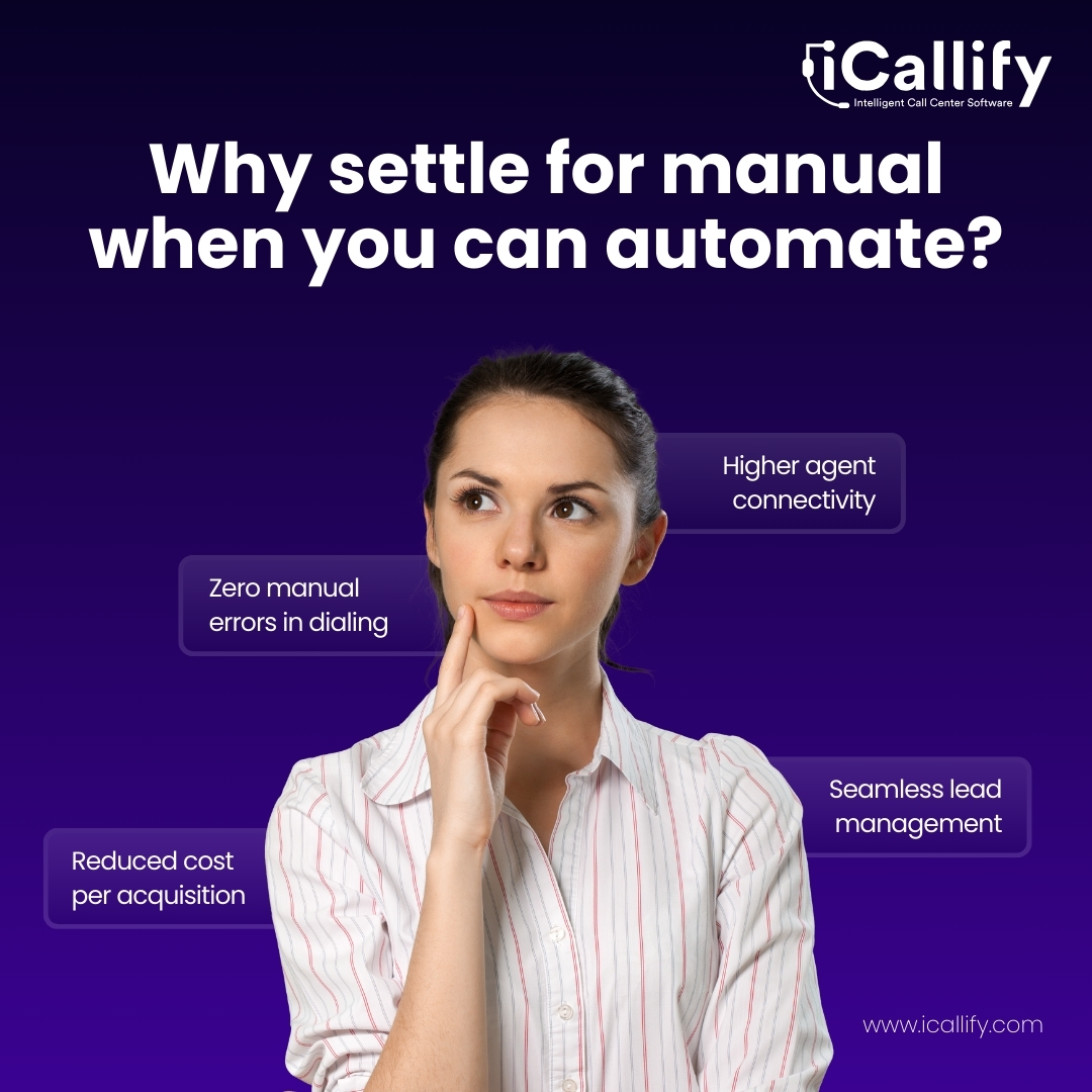 Manual dialing is killing your team’s productivity 📉

Switch to iCallify’s Auto Dialer 📞⚡
✔ Eliminate dialing errors
✔ Boost agent efficiency
✔ Accelerate your sales pipeline 🚀
bit.ly/4tp04ex
#AutoDialer #CallCenter #SalesProductivity #CloudTelephony