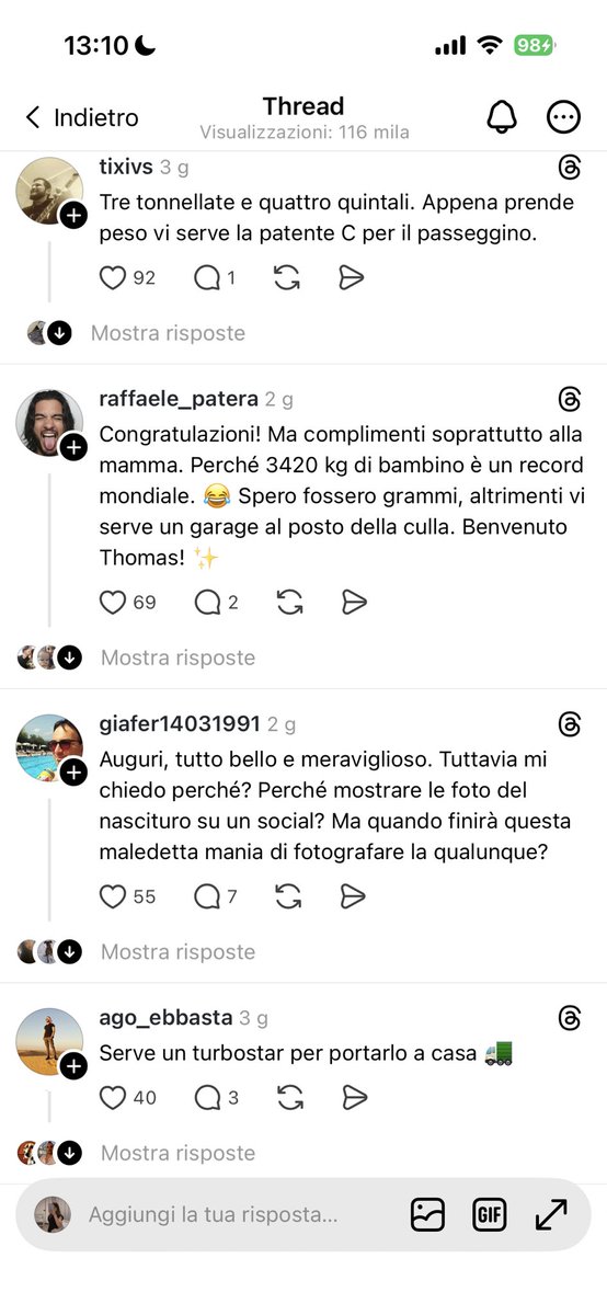 vi prego io sto morendo