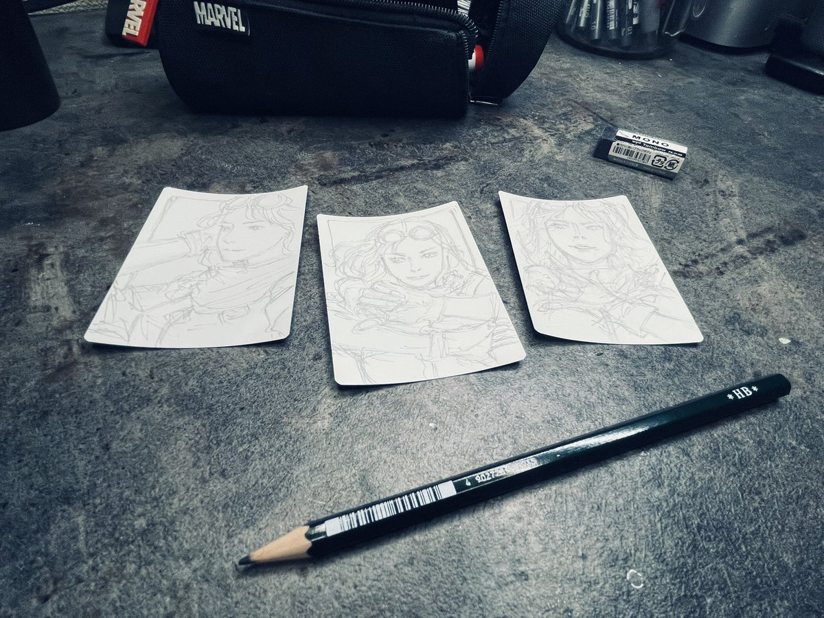 チャンドラAP #進行中 #今まで描いたAPが1枚も被らない #今回の3枚を