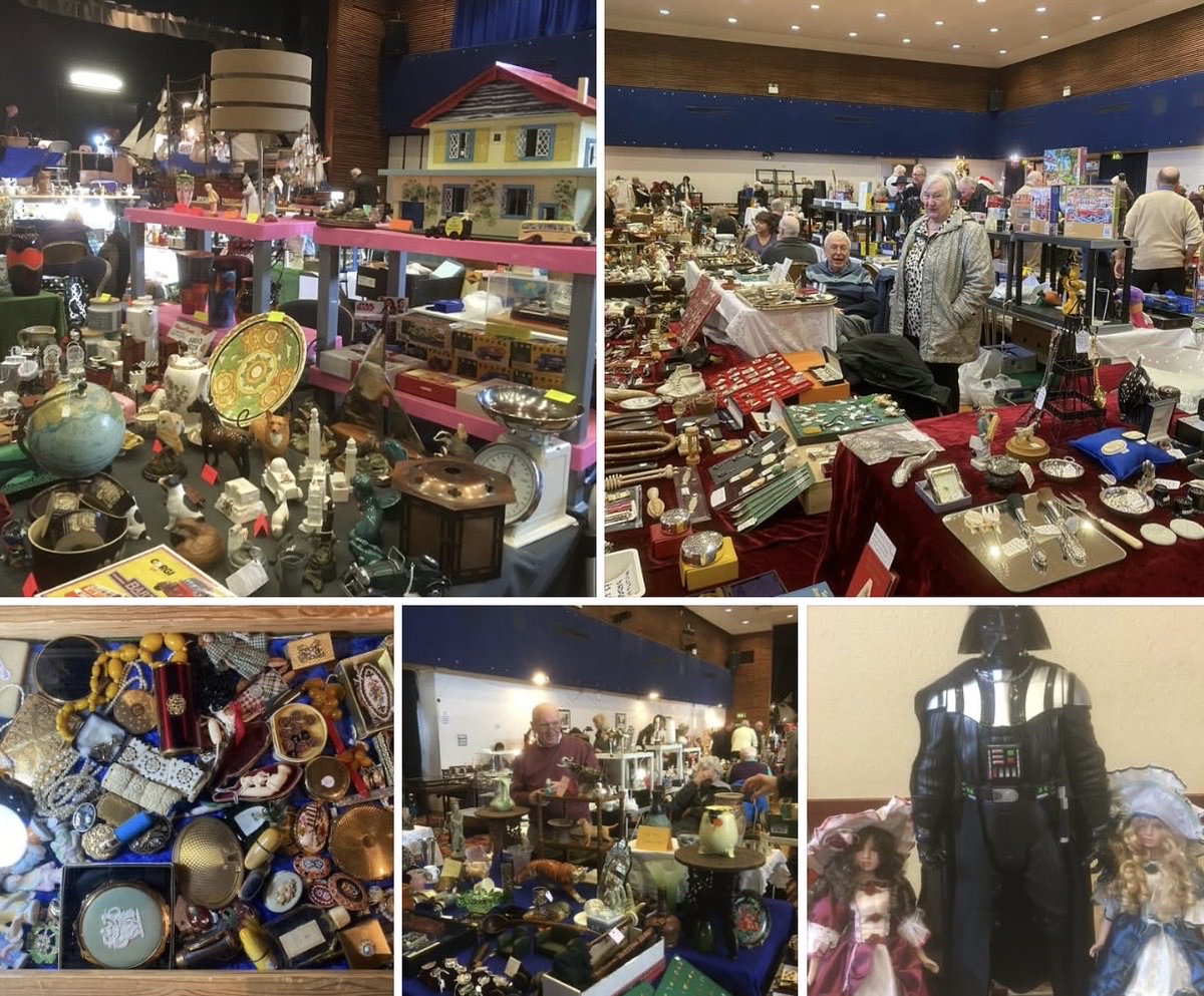 Dualcofairs's tweet photo. This SUNDAY 15th February LEEDS ANTIQUE &amp; COLLECTORS FAIR at 
Pudsey Civic Hall has a wide variety of stalls for all the family!

9am-4pm.   Great cafe.   Free Parking.    Fully accessible.    LS28 5TA. 
Admission £3.50/ under 14’s free. 
Full details https://t.co/zOLRyQ0MeD https://t.co/OYAuNHuiGt