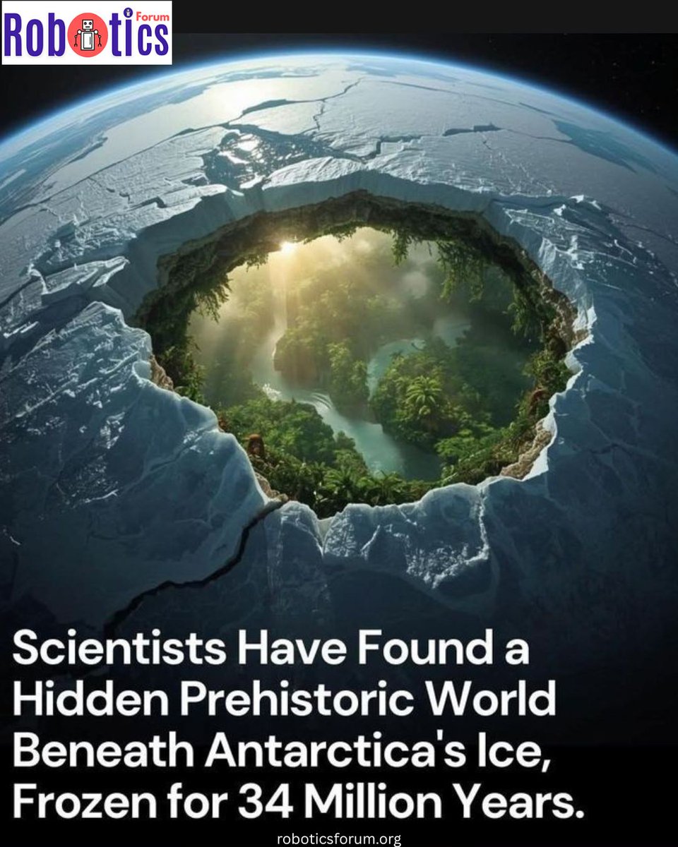 RoboticsForum's tweet photo. 🌍🧊 A Hidden Prehistoric World Beneath Antarctica’s Ice!

Scientists have uncovered evidence of a long-lost prehistoric landscape buried deep beneath Antarctica’s ice — preserved for an astonishing 34 million years.

#ROBOTICSForum #Antarctica #PrehistoricWorld #climatescience https://t.co/pGBRW9ShQk
