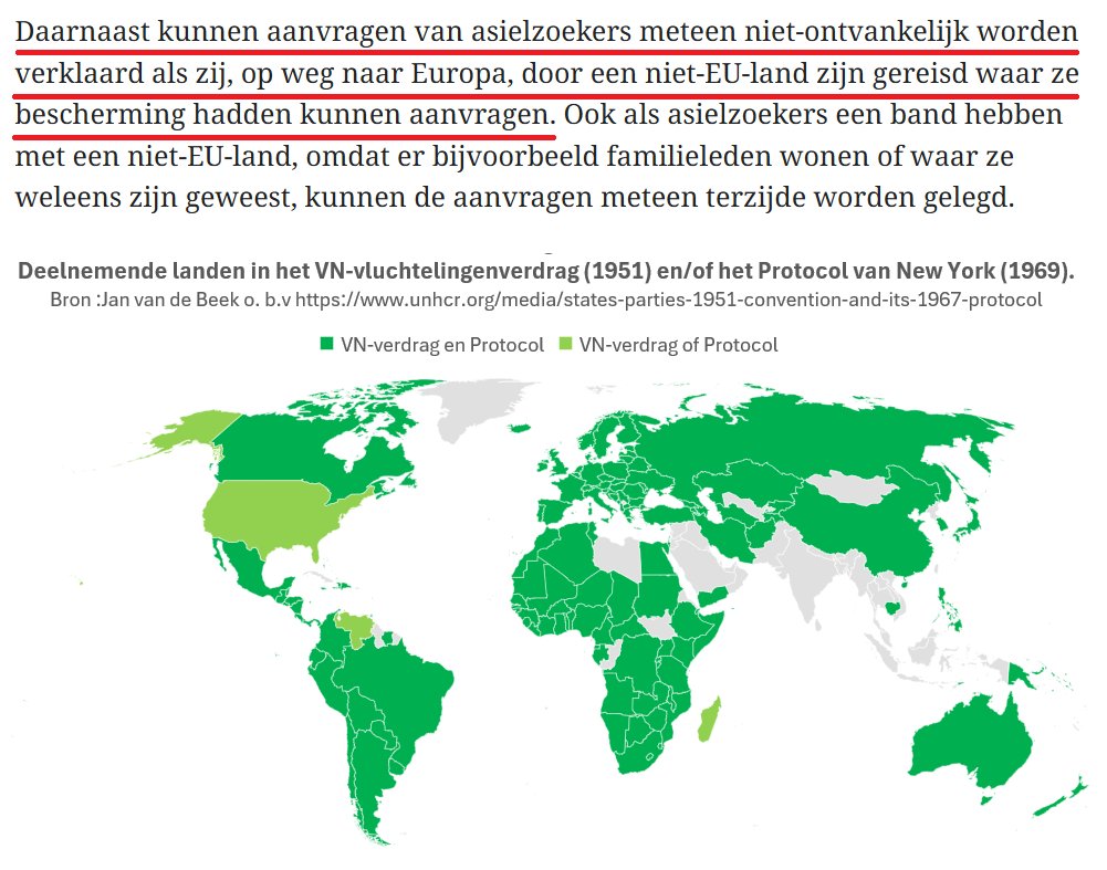 Dit zijn stappen in de goede richting👇
Veel landen hebben het VN-vluchtelingenverdrag ondertekend en als er veiligheid is in die landen zullen mensen (bij doorreis) daar een asielaanvraag moeten indienen.
Steun mij: dr-janvandebeek.backme.org
Voor meer over immigratie lees mijn