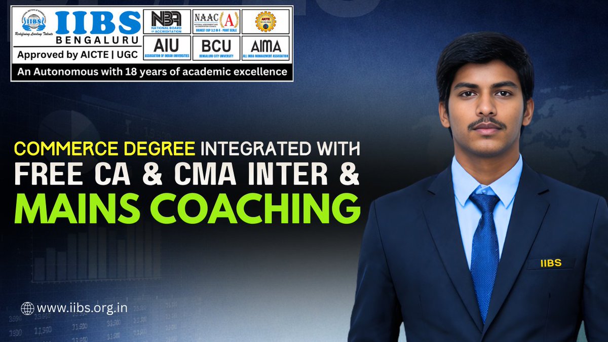 iibsonline's tweet photo. Commerce Degree Integrated with Free CA & CMA Inter & Mains Coaching
In today’s dynamic and competitive environment, students and parents are looking... Read More: https://t.co/XauKAb48GY
#CA #CMA #CareerReady #FutureFocused #SkillDriven #DegreePlus #EduInnovation https://t.co/PoOeTdSI3R
