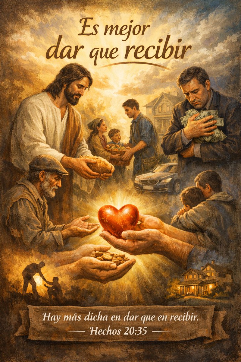 Cuando das, eres más dichoso que si te lo quedas todo para ti.