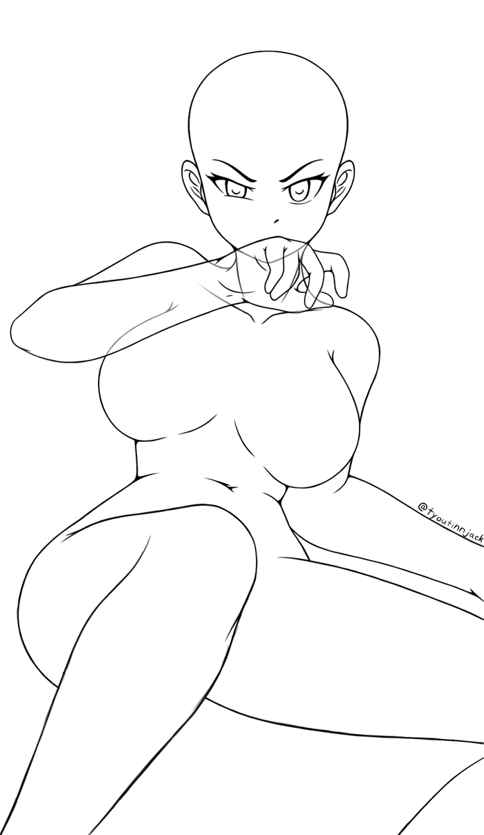 うちの娘 優妃さんダウン絵用ポーズwip
表情どうするかなぁ... 