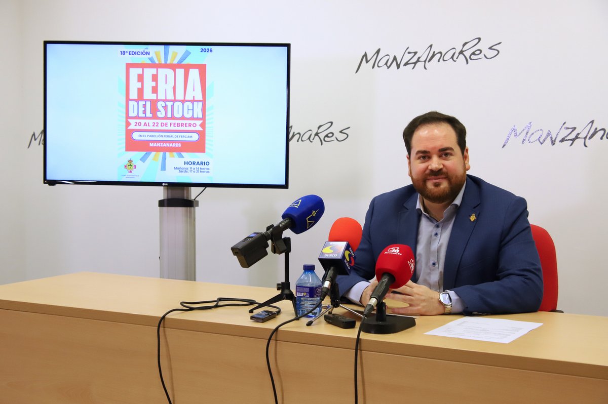 manzanares_es's tweet photo. Descuentos de más del 50% en la 18ª Feria del Stock

22 empresas ofrecerán sus productos a precios reducidos en el pabellón de muestras del recinto ferial entre el 20 y el 22 de febrero https://t.co/c4xk2AAkwr https://t.co/DHd6jDgNol