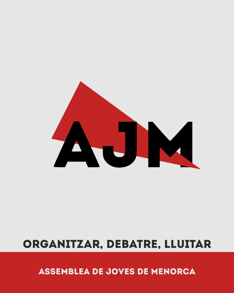 aj_menorca's tweet photo. Després de molts de mesos de construcció i discussió, avui presentam l'Assemblea de Joves de Menorca, un espai de debat, organització i lluita de i per a la joventut treballadora de l'illa. https://t.co/EZCzT8mlcl