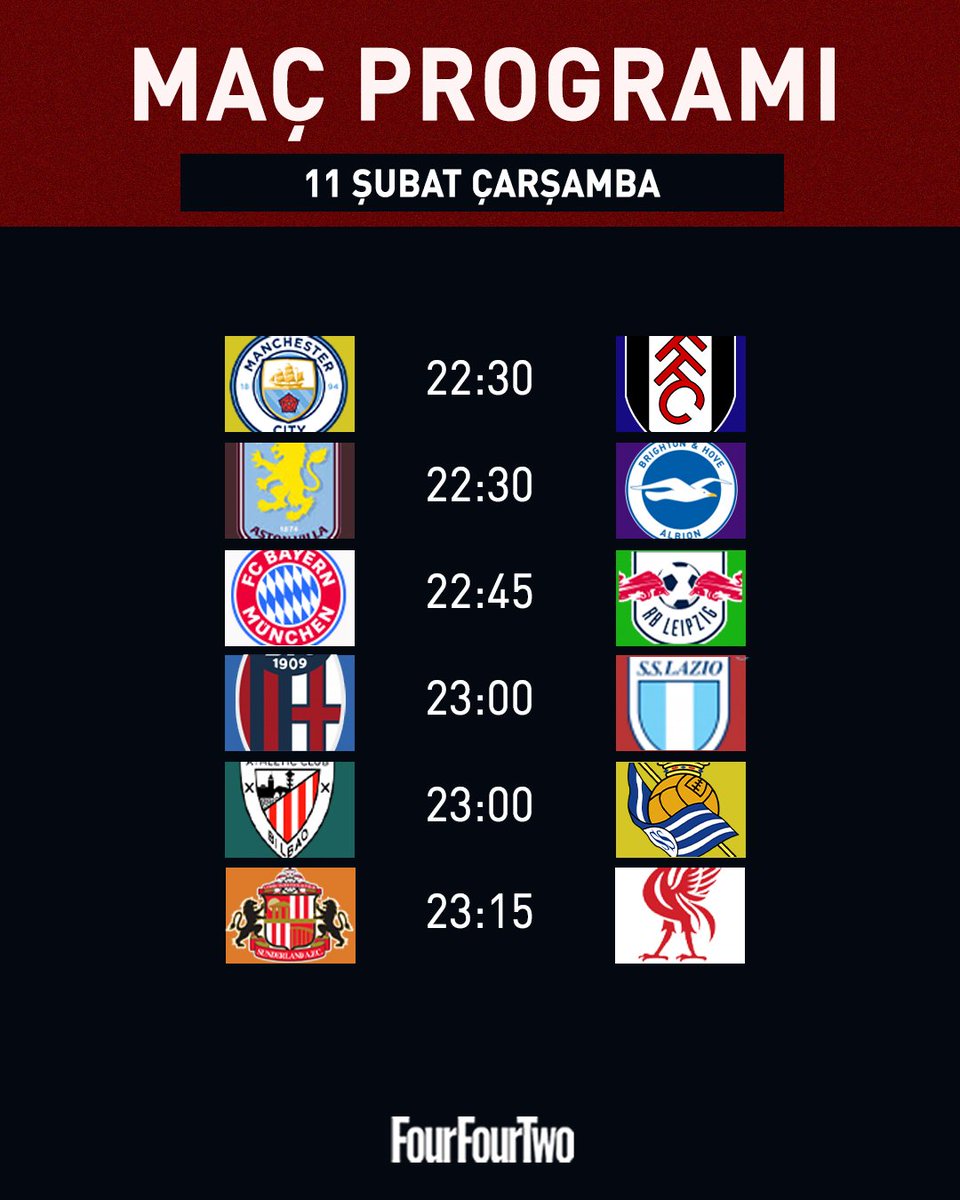 FourFourTwo_TR's tweet image. 🤩Futbol heyecanı, çarşamba günü programı ile devam ediyor. 

#FourFourTwo