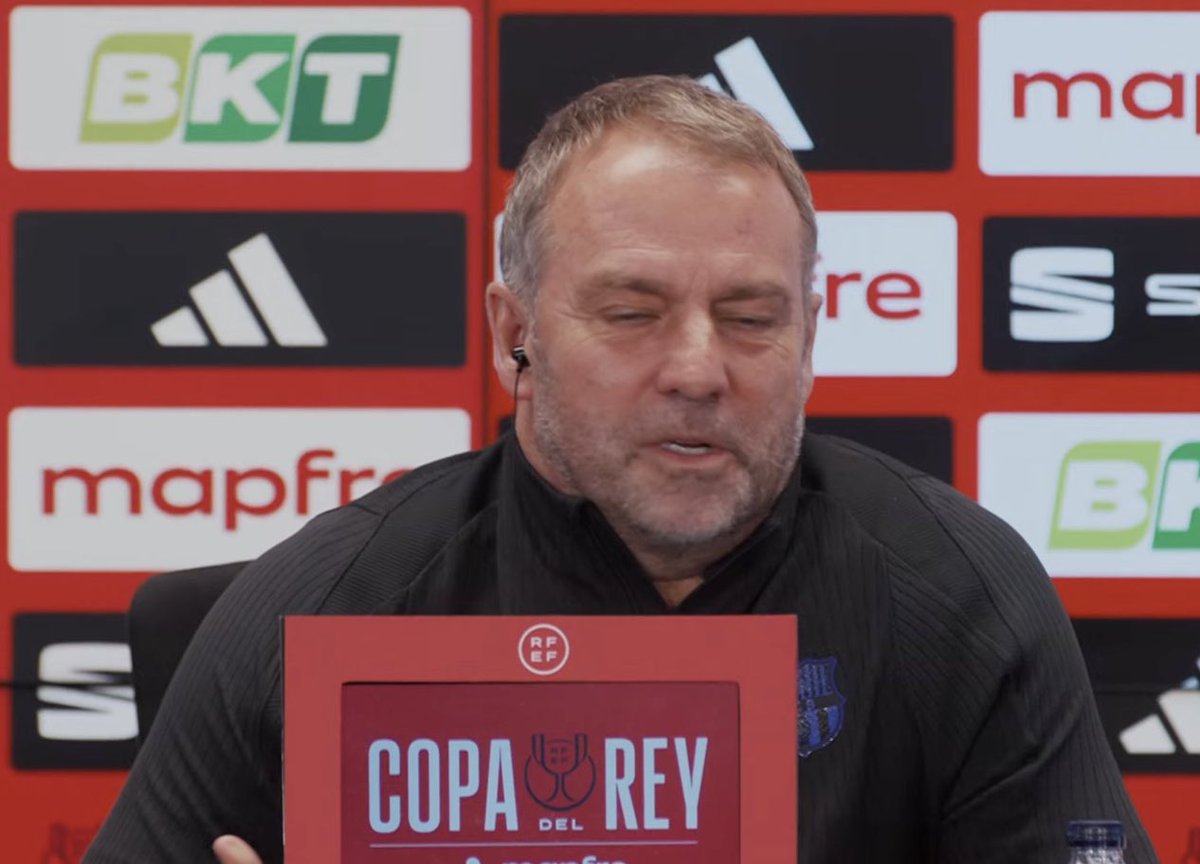 Hoy lanzaste tu primer ataque contra el Real Madrid al recordarles que fueron eliminados por un equipo de segunda división. ¿Es porque prefieres evitar discutir con ellos? ¿Al menos hasta ahora?

🗣️Hansi Flick: “No, no… no es así. Esto no me beneficia; puede que te beneficie a