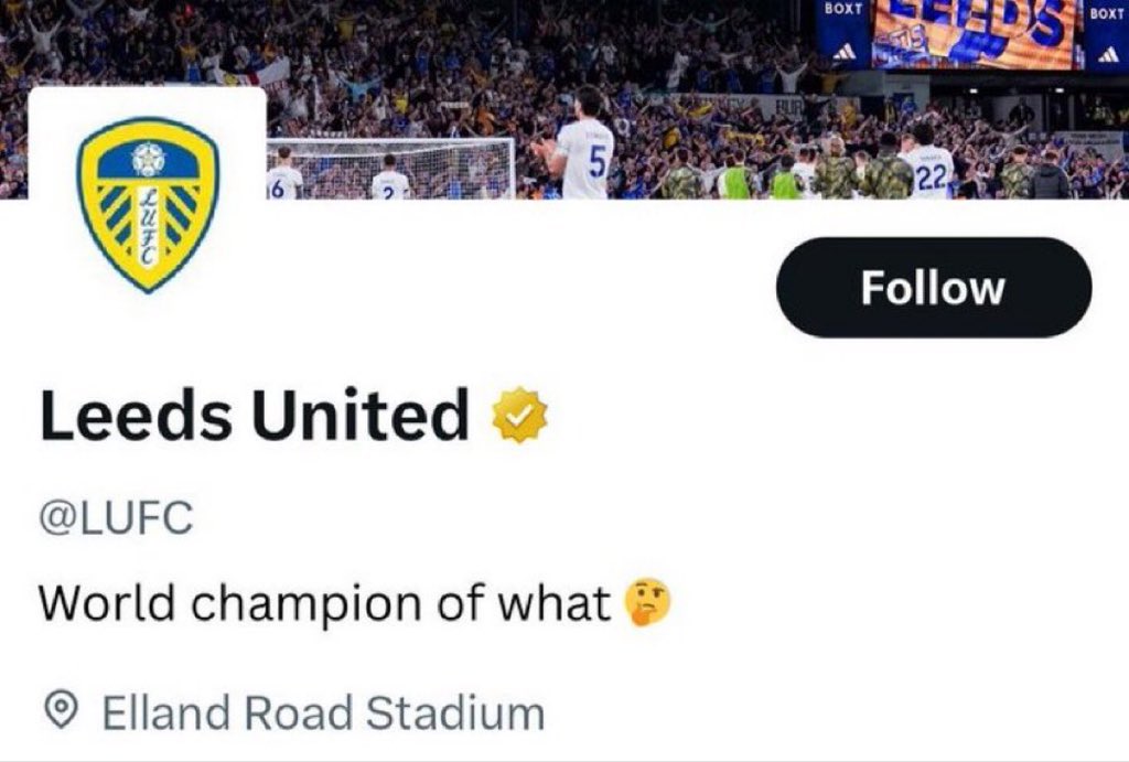 Whenever a Chelsea fan annoys you, call Leeds United admin for the person.