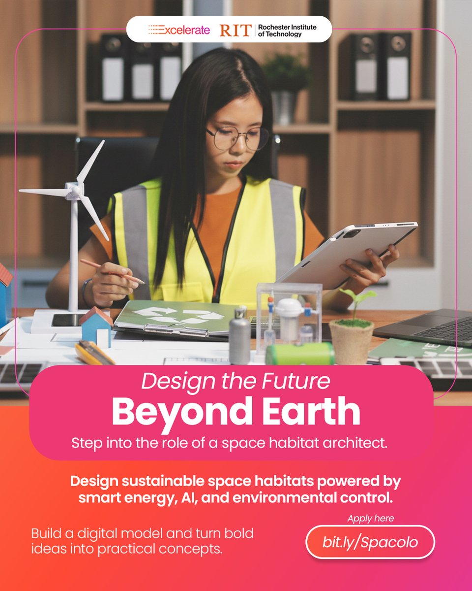 Design the future beyond Earth.🚀🌍

Join the Space Colony Design Sprint Challenge to create a sustainable space habitat, plan AI-driven systems, and turn bold ideas into practical digital designs.

✨Join the challenge and start designing tomorrow. tinyurl.com/54mjjk8z