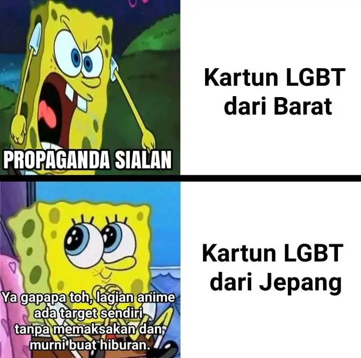 memefess's tweet photo. 🗣 "Ih jijik LGTV+, tapi kalau yuri/yaoi gpp 👉👈" yeet! https://t.co/1BeujAkFBJ