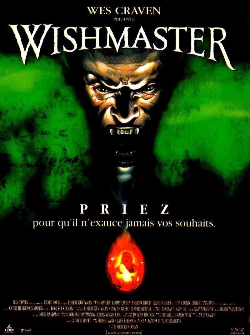SFanguin's tweet image. #FilmDuJour #Wishmaster de #RobertKurtzman avec #TammyLauren #AndrewDivoff #RobertEnglund