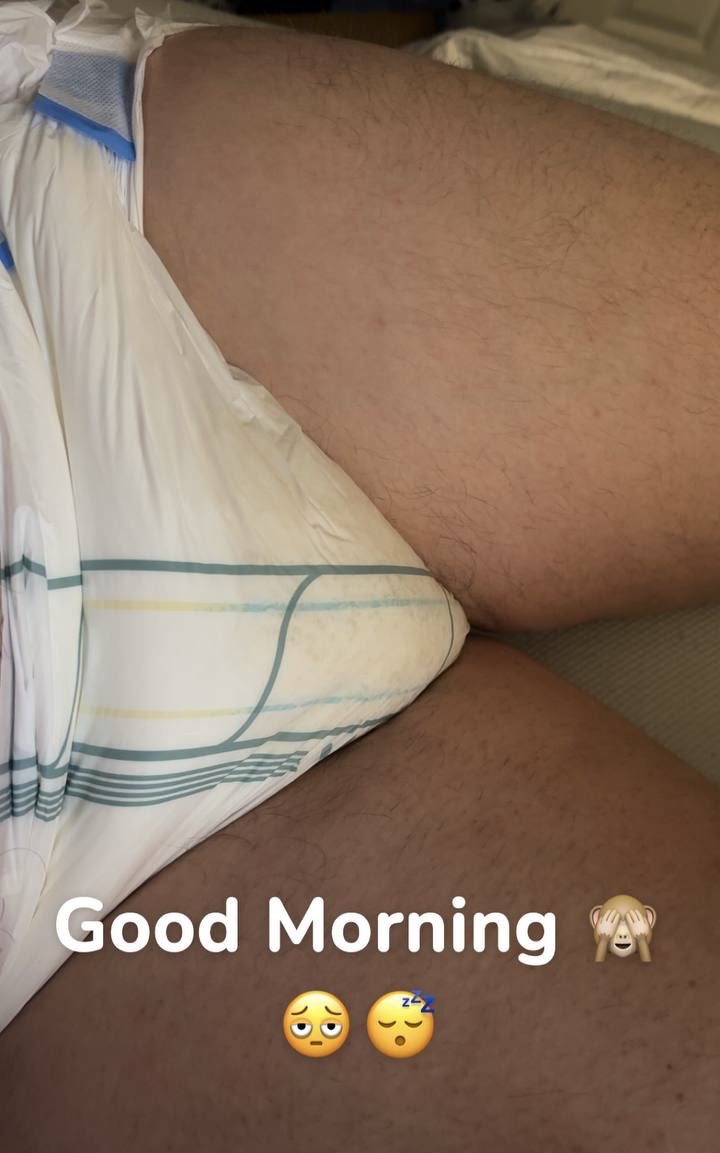 Mommy’s new little. Sends his Mommy good morning pics daily! #mommy #little #diaper