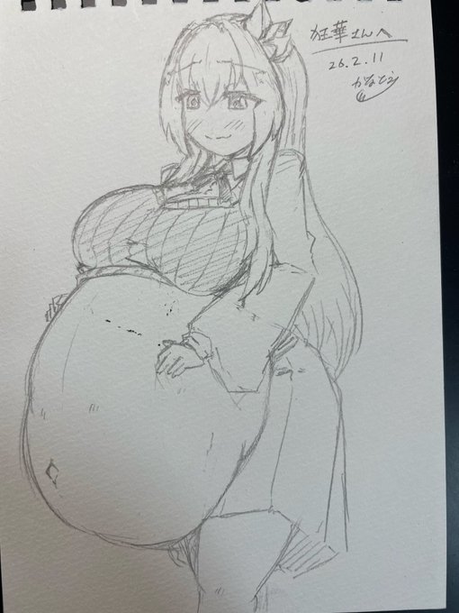 かなとふさんにもかいていただきました!!ありがとうございます!!
のほほんとした由布子ちゃんと抱えるアンバランスな友達が入ってるボテ腹大好きです❤️ 