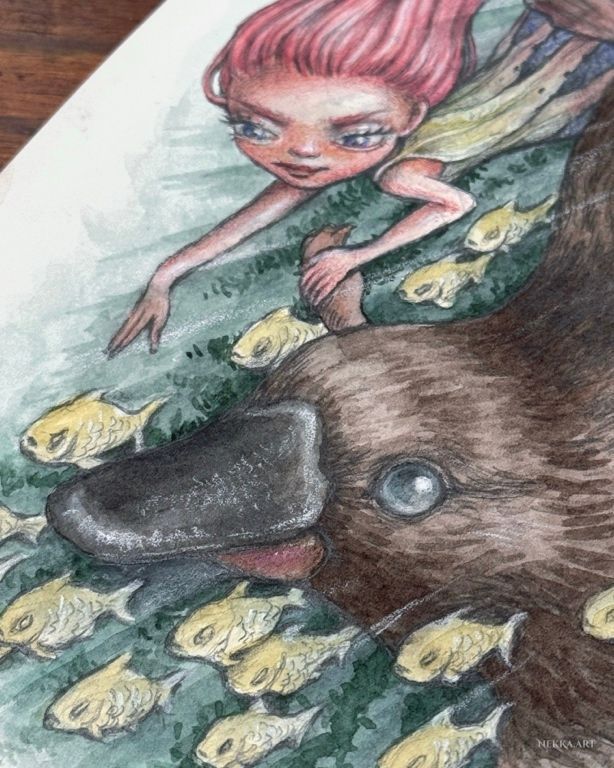 Here's a little close-up of my adorable platypus' cute facey! 🐟