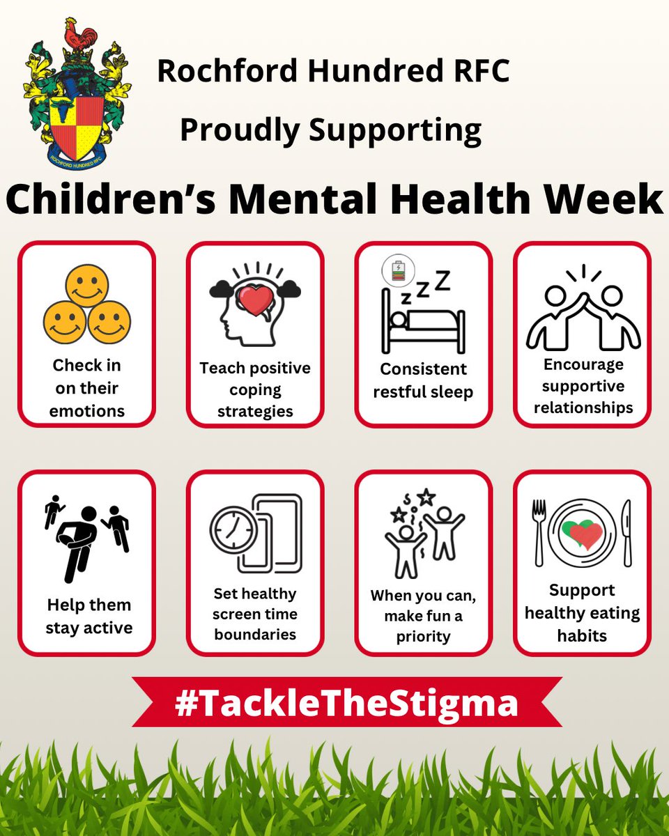 RochfordRugby's tweet photo. Rochford Hundred Rugby Club is proud to support Childrenโs Mental Health Week, championing the everyday habits that help young people thrive.
#TackleTheStigma #childrensmentalhealth #childrensmentalhealthweek #MentalHealthEssex #RochfordHundredRFC https://t.co/2cImdfaG6q