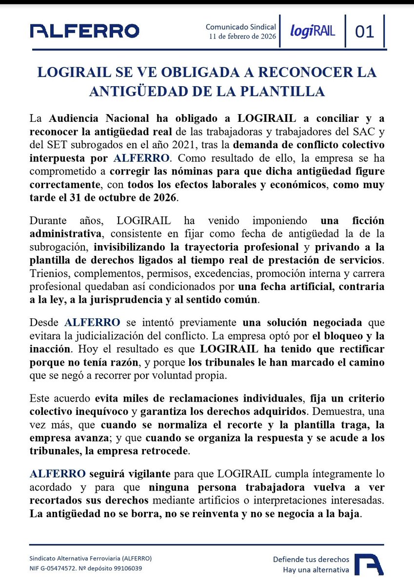 naxoxan's tweet photo. ...y un sueldo digno y condicionesóptimas de trabajo,  para los #Logirail #GrupoRenfe eso para cuando?? Porque apenas llegamos al SMI y judicializandolo todo, como la Antigüedad que nos "eliminaron" en la OPE21 y @ALFERRO_org os ha obligado a reconocerla 🤷 https://t.co/qBN0b8DHlT