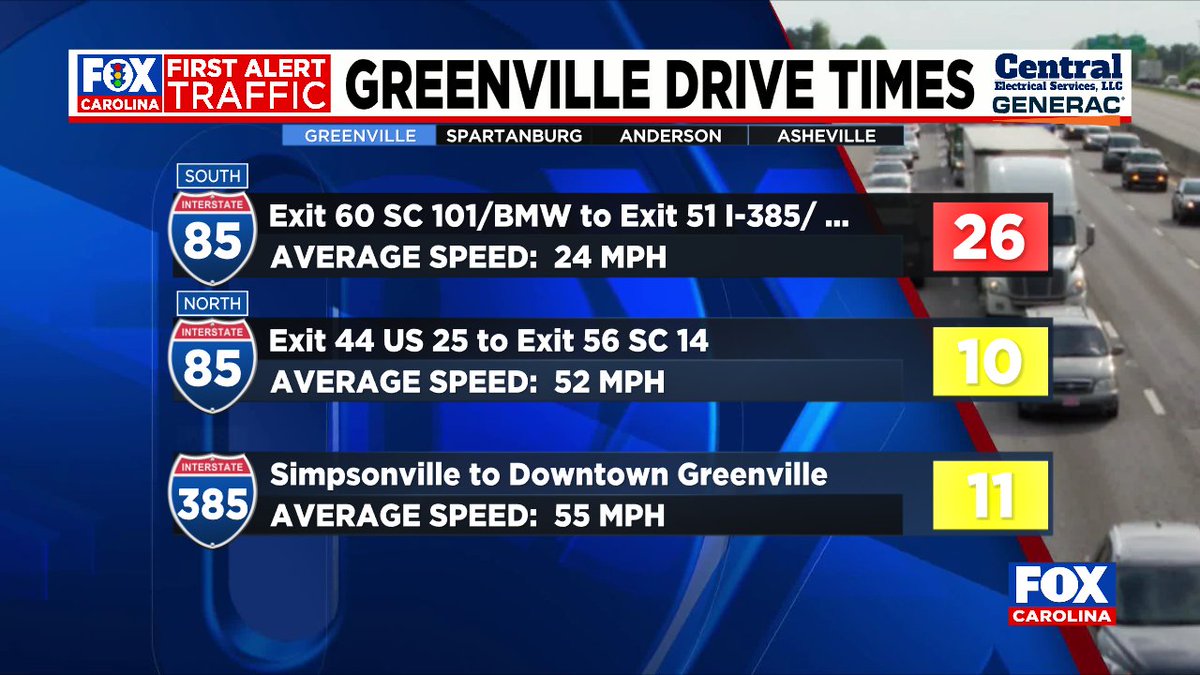DRIVE TIMES GREENVILLE