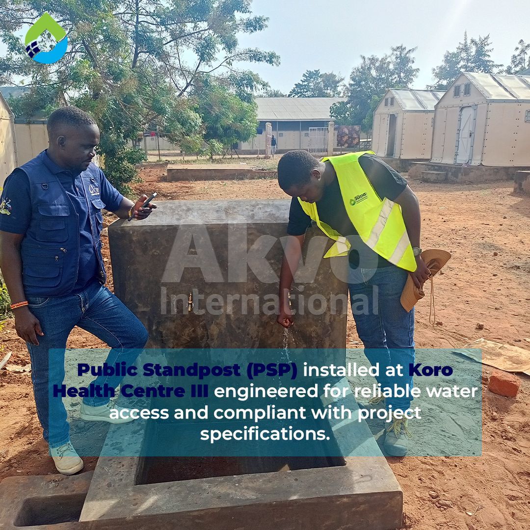 Akvointltd's tweet photo. #ProjectUpdate: Our completed works at Koro &amp; Twajiji HCIIIs in #Yumbe reflect our continued commitment to reliable, quality water infrastructure for frontline health facilities.

Building on prior works in Yumbe, we yet again delivered durable systems with real impact. https://t.co/W35NB8O6rp