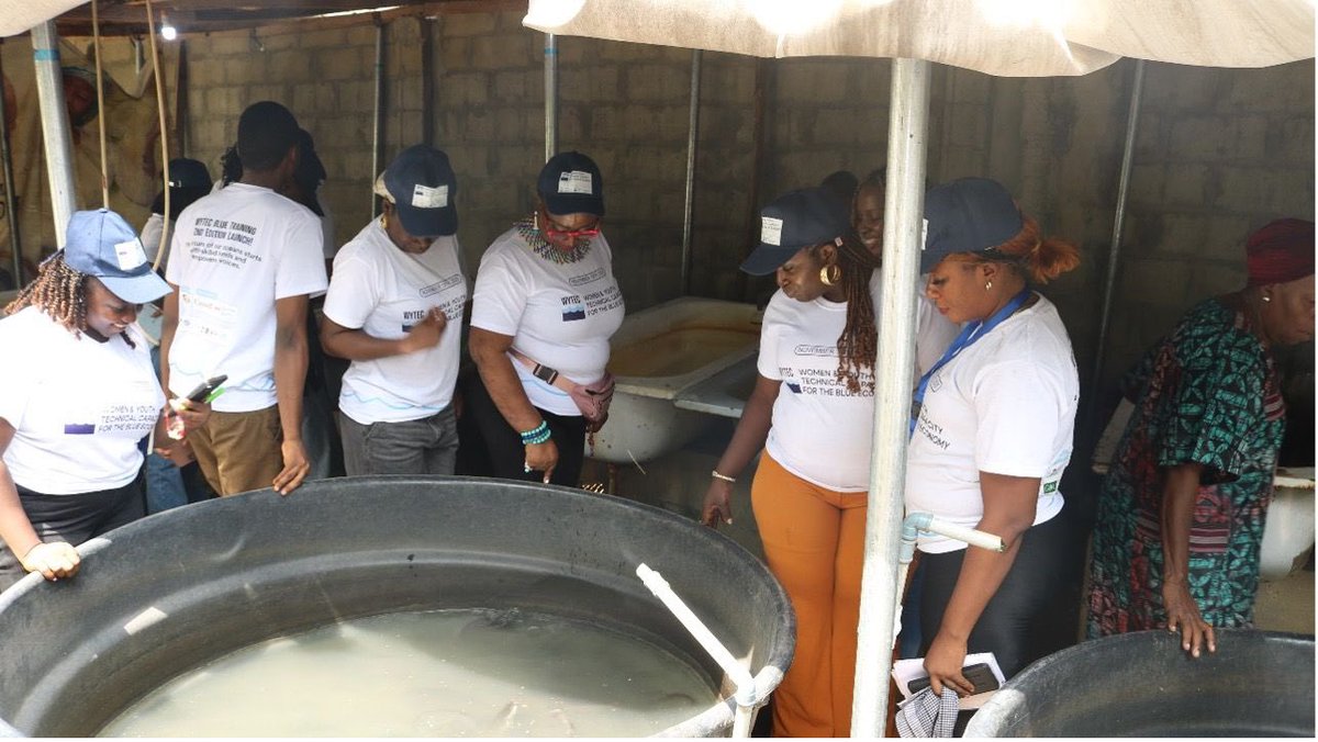 afmesi1's tweet photo. AFMESI and DOTCAN (@DotcanInstitute) are strengthening Africa’s #BlueEconomy through the WYTEC Blue Programme. Training began Nov 5, followed by an aquaculture farm visit on Feb 3.

Read more as published today in Vanguard Newspaper (@vanguardngrnews) : https://t.co/cyubSTcQSY https://t.co/ytzwv53DsZ