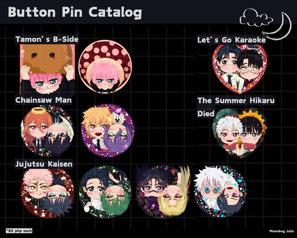 New stuff I'll be bringing this weekend <a href="/PatronsOTArts/">Patrons of the Arts</a> Boys Club 🩶🩶 Sharing table D17 with <a href="/noirkat/">Kａt 🧜🏼‍♀️|✨🐬🐟✨</a> <a href="/hiyunnie/">Hiyunniebee🍉🍉🍉</a> 🐈‍⬛🐝🌙

Button Pins -