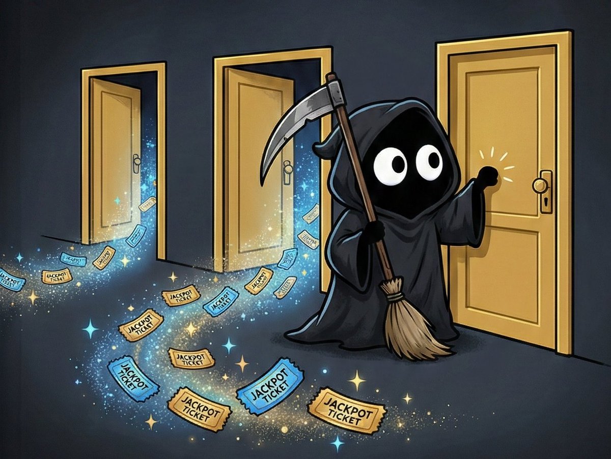 Knock knock. 🚪
I'm not here for your soul. 
I'm here for your dust.

Leaving behind tickets, not tears. 🧹🎟️