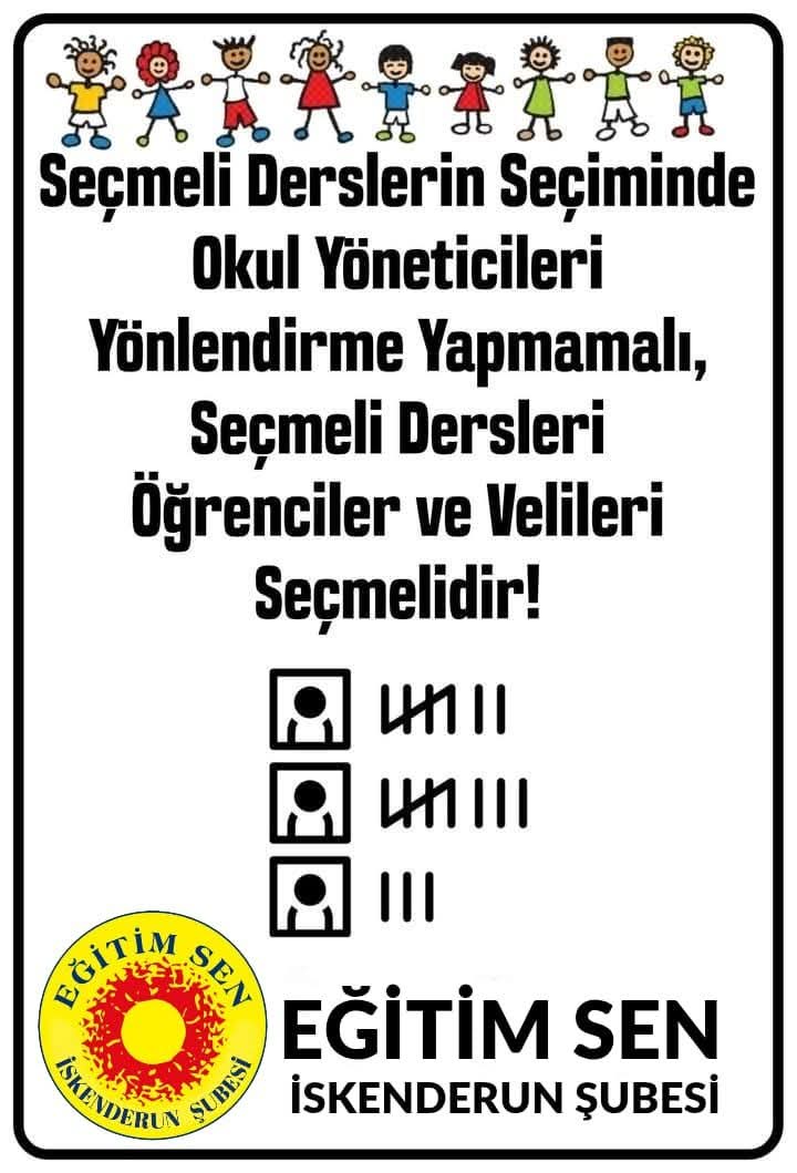 🔴Eğitim Sen olarak; seçmeli ders sürecinin her aşamasını yakından izlemeye devam edeceğiz. Öğrencilerin, velilerin ve eğitim emekçilerinin iradesini yok sayan uygulamalara karşı sessiz kalmayacak; hak ihlallerinin karşısında durmayı sürdüreceğiz.
#SeçmeliDersler