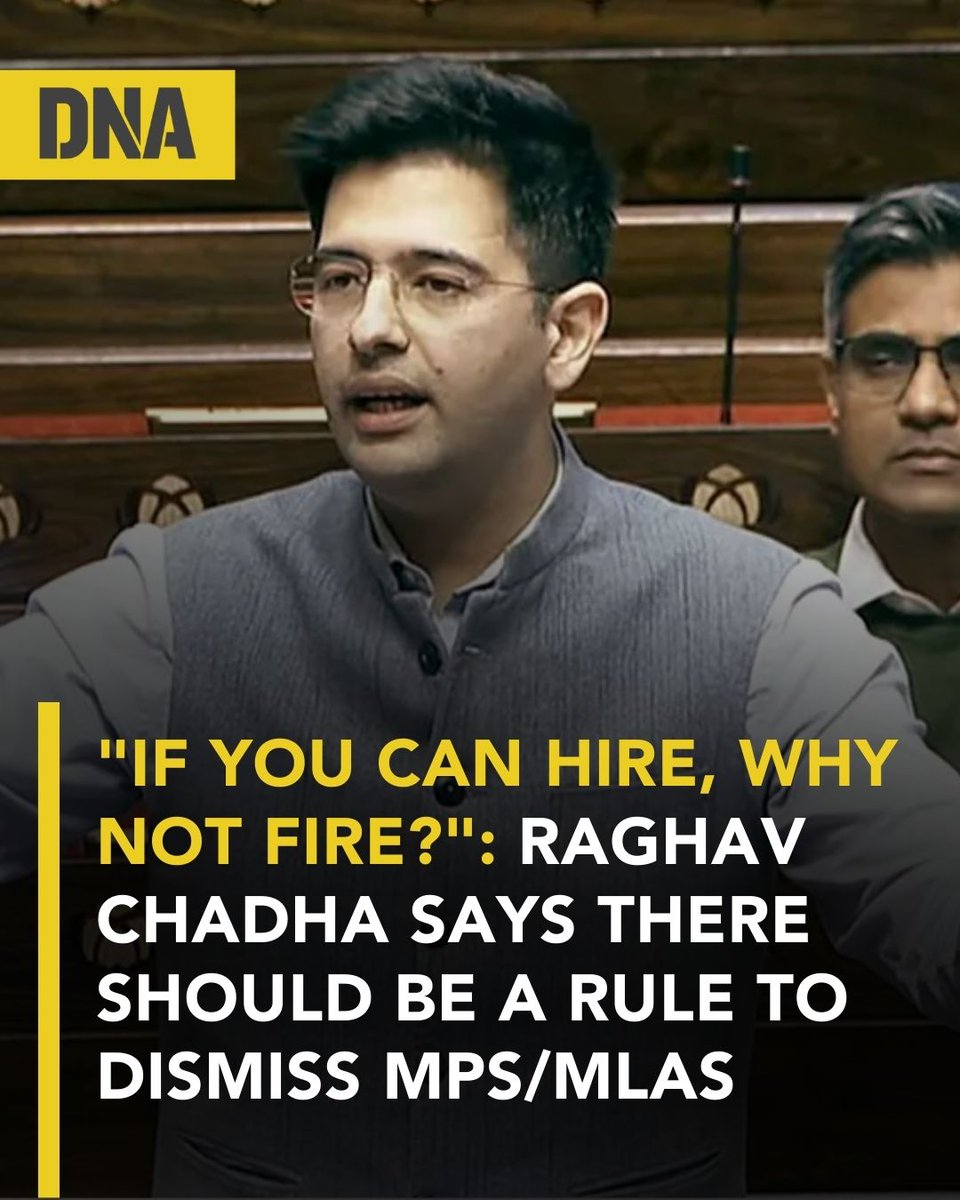 Aam Aadmi Party (AAP) Rajya Sabha MP Raghav Chadha today advocated in the House for the introduction of a new system called the "Right to Recall." According to Chadha, the "Right to Recall" would give voters a significant power, allowing them to remove from office leaders (MPs,