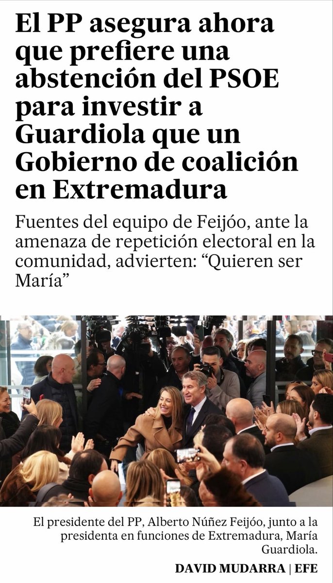 “𝐋𝐚 ú𝐧𝐢𝐜𝐚 𝐯𝐞𝐫𝐝𝐚𝐝 𝐞𝐬 𝐪𝐮𝐞 𝐧𝐨 𝐧𝐞𝐠𝐨𝐜𝐢𝐨 𝐜𝐨𝐧 𝐞𝐬𝐭𝐞 𝐏𝐒𝐎𝐄” 𝐌𝐚𝐫í𝐚 𝐆𝐮𝐚𝐫𝐝𝐢𝐨𝐥𝐚.

Ayer nos insultabas como si fuéramos la peste, hoy quieres volver a un relato superado con la intención de culpar a los socialistas de tu fracaso.  

El siguiente