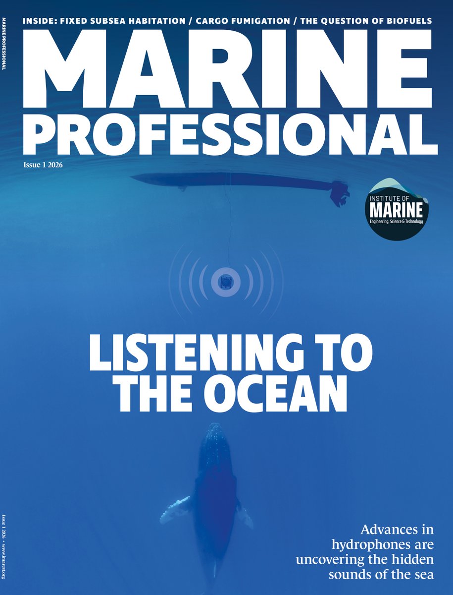 The first Marine Professional magazine of 2026 is out now!🌊

Featuring:

👂The hidden sounds of the sea | Fixed subsea habitation | IMarEST publications 📖

Read the latest issue 👉 ow.ly/2bu250YcKNJ

#MarineProfessional #IMarEST