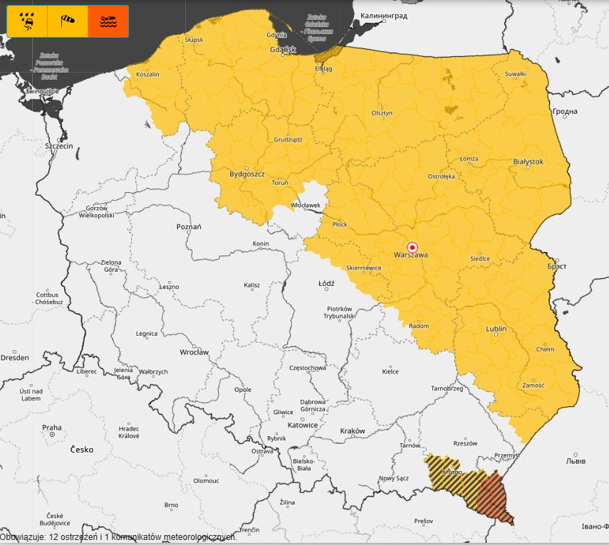 IMGWmeteo's tweet photo. ⚠️UWAGA⚠️
‼️NOWE OSTRZEŻENIA METEOROLOGICZNE #IMGW ‼️
🟠Roztopy stopień: 2
Ważne:
Od: 2026-02-11 20:00
Do: 2026-02-13 08:00

⚠️Komunikat meteorologiczny:
Silny wiatr
Ważne:
Od: 2026-02-11 13:19
Do: 2026-02-11 16:00

https://t.co/16QmSAFVB6
#komunikat #ostrzeżenia #zima #ferie2026 https://t.co/EXwizqlRce