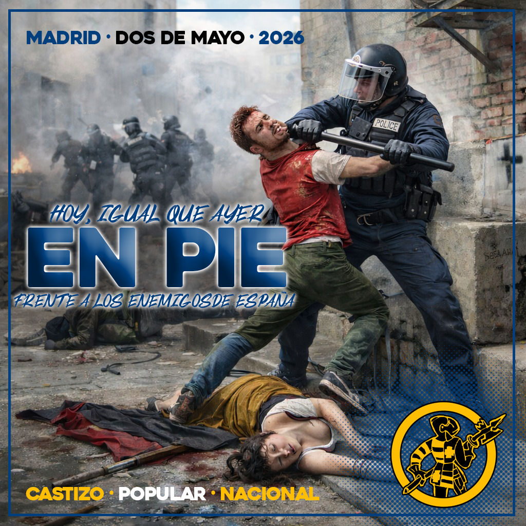 Ya tenemos fecha para que la marques en tu calendario: el próximo 2 de mayo, con el mismo espíritu rebelde de siempre; más  música, deporte, actividades para la toda la familia y diversión.
Os iremos dando los detalles. 
Hoy igual que ayer EN PIE contra los enemigos de España.